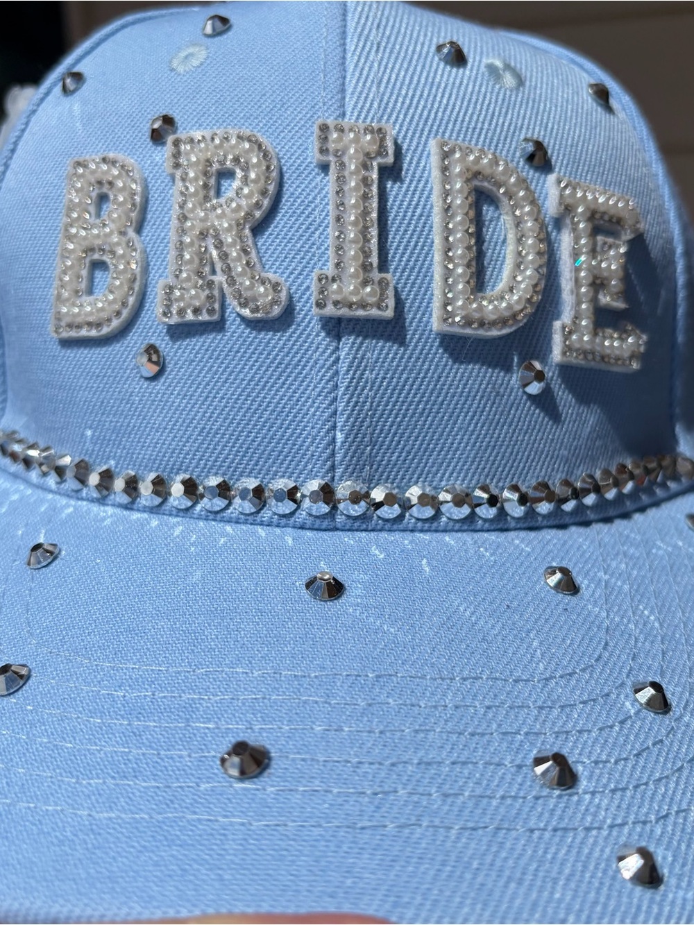 BRIDE Embellished Light Blue Baseball Cap
NWT and Tons of SPARKLE! 💖